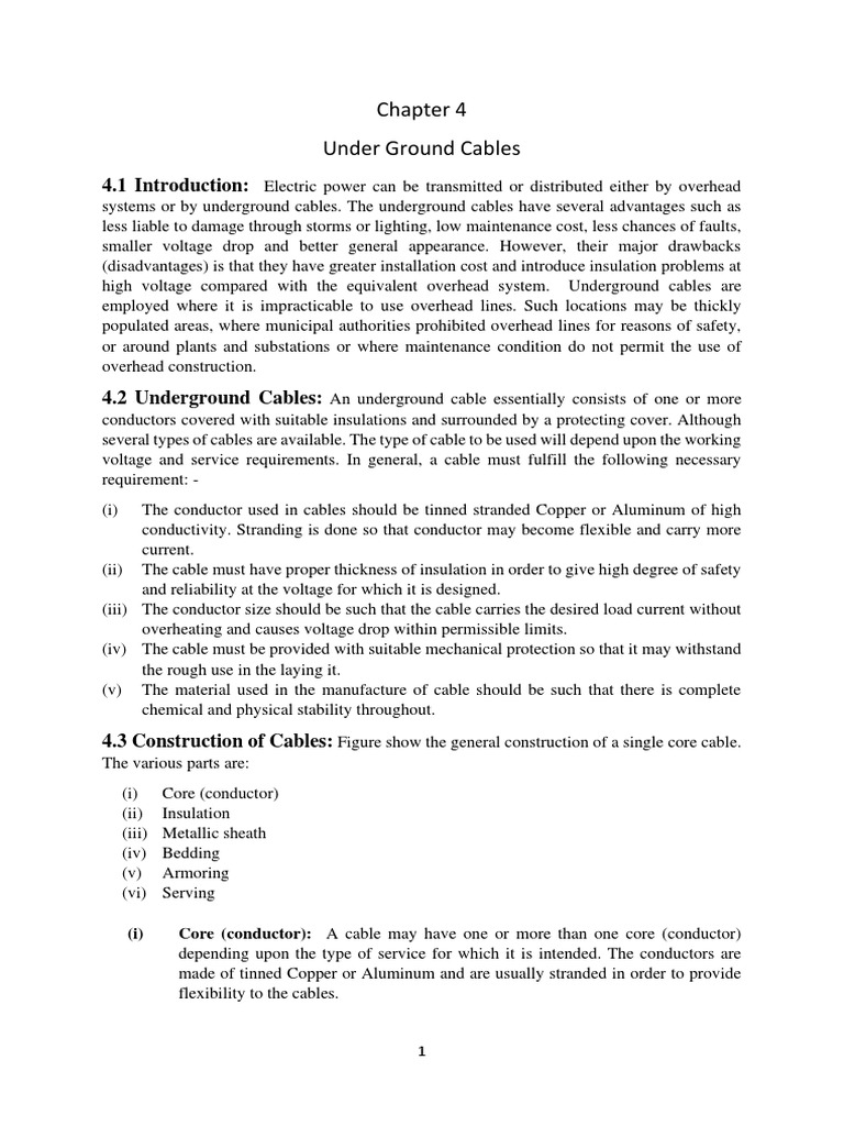 Underground Cable Installation Guide | PDF | Insulator (Electricity ...