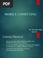 Mobile Computing: By:-Narender Singh 2011237