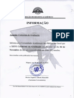 Informação sobre a XXVI Cerimónia de Graduação