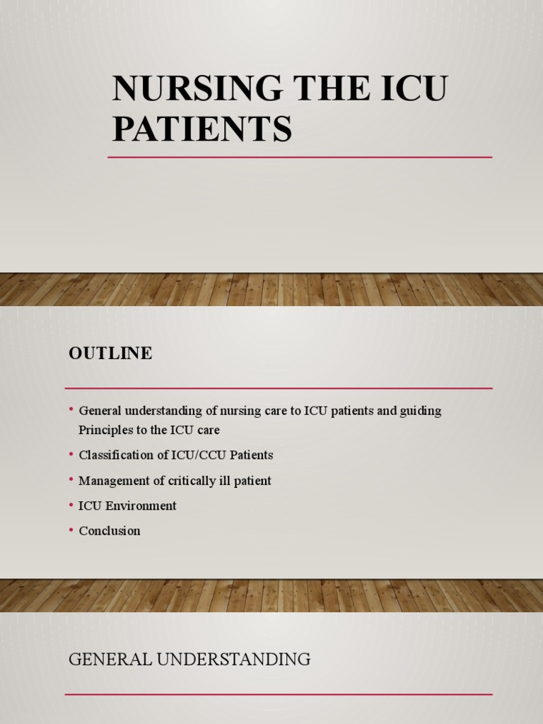 Nursing The Icu Patients | PDF | Intensive Care Unit | Intensive Care ...