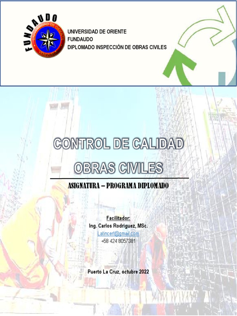 Manual de Control de Calidad en Obras Civiles | PDF | Calidad ...