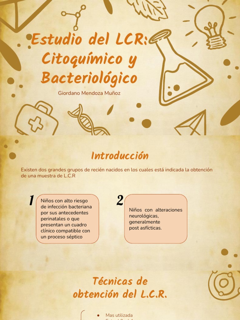 Estudio de LCR | PDF | Fluido cerebroespinal | Meningitis