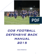 Cos Football Defensive Back Manual 2015: Coach D'Agostino