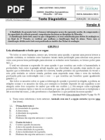 2011-12 teste diagnóstico do 10º Versão A e B