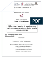 Elaboration D'un Plan de La Maintenance Préventive Du Refroidisseur Clinker Avec La Méthode AMDEC