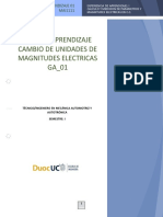 Guía de aprendizaje sobre cálculo y medición de parámetros eléctricos