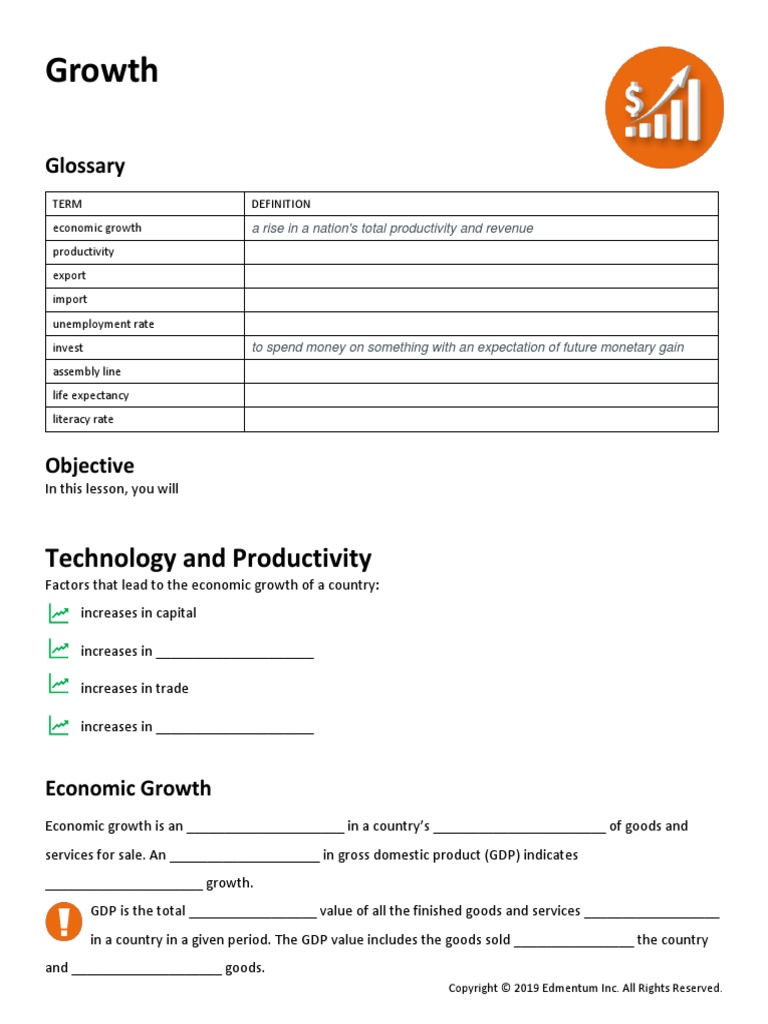 Guided Notes - Growth | PDF | Economic Growth | Gross Domestic Product