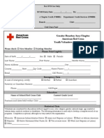 Greater Houston Area Chapter American Red Cross Youth Volunteer Application Form