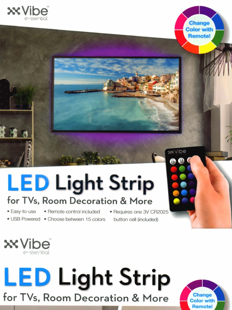 Vibe - E-Ssential FB-LED16 LED Light Strip | PDF