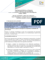 Guía de Actividades y Rúbrica de Evaluación - Unidad 3 - Fase 4 - Paradigmas y Enfoques de La Investigación Científica Méto