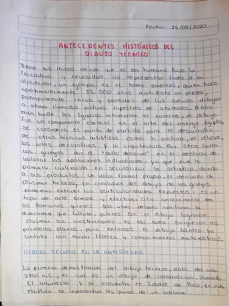 Bloque 1 Antecedentes Históricos Del Dibujo Técnico | PDF