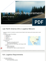 North America Logistics Requirements