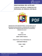 Universidad Nacional Del Altiplano: Escuela Profesional de Ciencias Contables