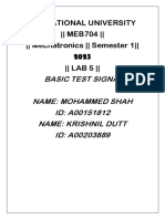 Mechatronics Basic Test Signal Lab Report