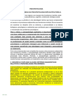 PSICOPATOLOGIA - Questionario Respondido