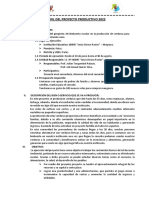 Perfil Del Proyecto Productivo 2022