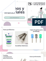 Insumos y Materiales: Curso: Periodoncia I