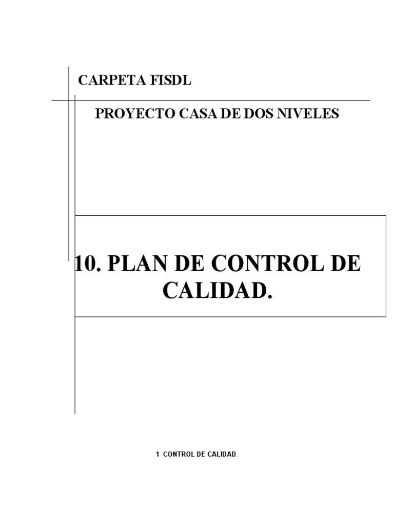 Control de Calidad en Construcción | PDF | Calidad (comercial ...