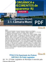 Lei Organica Saquarema 2022 AULA 08 2. Organizacao Dos Poderes Camara