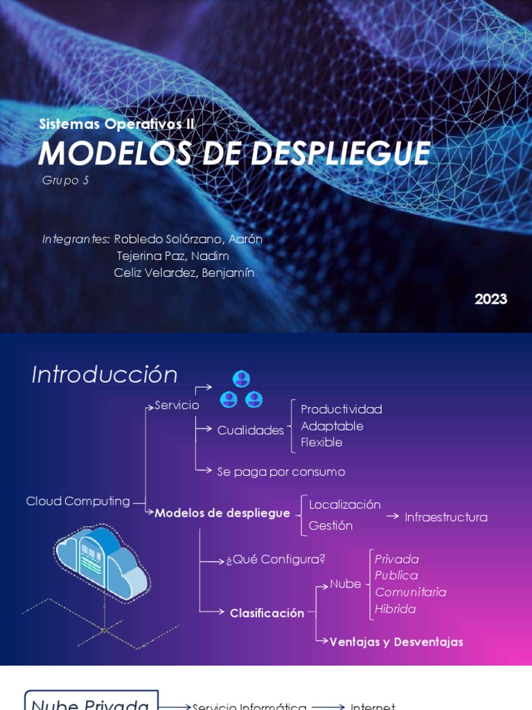 Modelos de Despliegue PDF Computación en la nube Computación
