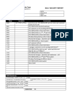 AER - Daily Report Sheet