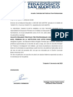 Carta de Practicas Preprofesionales Primaria