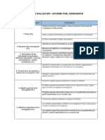 Criterios de Evaluación - Informe Final Monografía: 4. Planteamiento Del Problema y