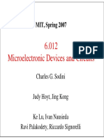 MIT 6.012 Microelectronics Overview