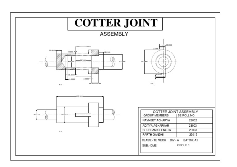 Cotter Joint Assembly PDF