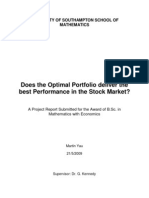 Does the Optimal Portfolio Deliver the Best Performance in the Stock Market
