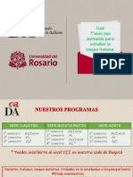 Estudia Italiano en La Universidad Del Rosario