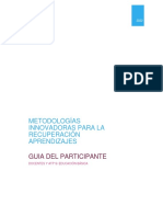 Metodologías Innovadoras para La Recuperación Aprendizajes: Guia Del Participante