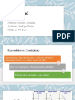 Elasticidad: Profesor: Rosario González Ayudante: Rodrigo Durán Fecha: 21-04-2023