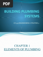 Building Plumbing Systems: Ce 313 Engineering Utilities 2