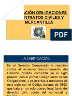 Unificación Obligaciones Y Contratos Civiles Y Mercantiles