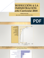 Introducción A La Administración Diseño Curricular 2018: Presentado Por: Dra. Elsa Gladys Alvarez Bautista