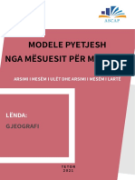 Modele Pyetjesh Nga Mësuesit Për Mësuesit: Lënda