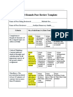 Grand Rounds Peer Review Template