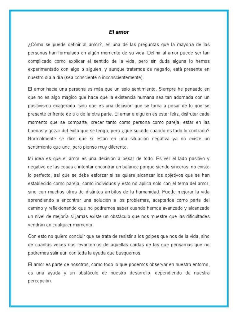 El Amor Pdf