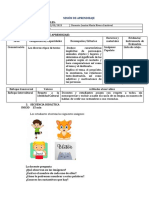 SESIÓN DE APRENDIZAJE Comunicacion SUSTANTIVO COMUN Y PROPIO