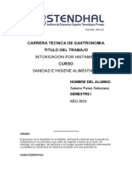 Carrera Tecnica de Gastronomia Titulo Del Trabajo Curso: Intoxicacion Por Histamina Sanidad E Higiene Alimentaria