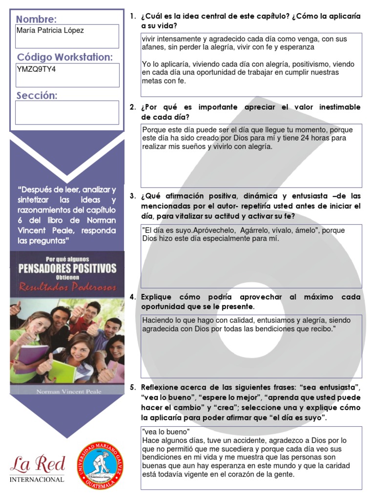 Actividad # 6 Workstation | PDF | Crecimiento personal y profesional ...