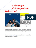 Conoce El Campo Laboral de Ingeniería Industrial