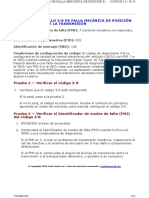 Código de Destello 3-8 de Falla Mecánica de Posición Del Derivador de La Transmisión