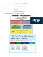 Present Continuous, Present Perfect