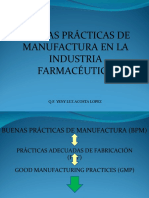 Buenas Prácticas de Manufactura en La Industria Farmacéutica