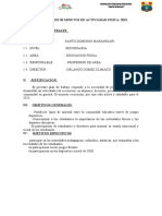 Plan de Trabajo de 30 Minutos de Activiadad Fisica-2023 I Datos Genererales