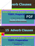 Adverb Clauses: Section 2: Structure & Written Expression