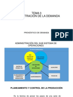 Planificación producción pronóstico demanda