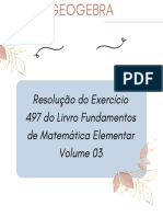 Resolução Do Exercício 497 Do Lirvro Fundamentos de Matemática Elementar